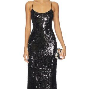 Superdown Jessie Sequin Maxi Dress in Black | Revolve